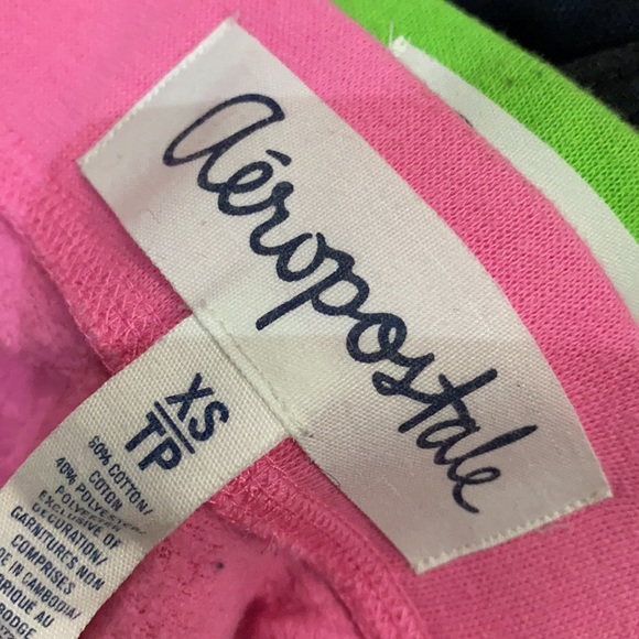 TWO PAIRS OF AEROPOSTALE SHORTS SZ XS PINK AND LIKE GREEN - Picture 5 of 5